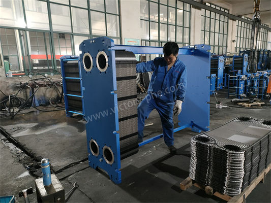 Gasketed Piring Air Untuk Air Panas Penukar Baja Berastain