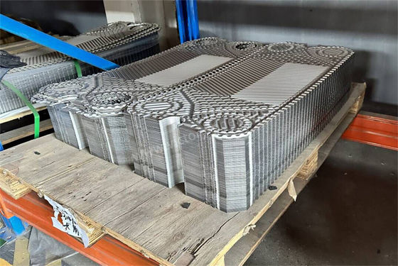 Bersih GEA Panas Penukar Plat Powder Lapisan 0,5mm 0,6mm Ketebalan