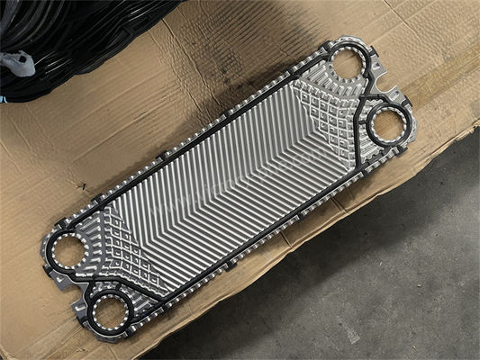 Pergantian pelat penukar panas gasketed 0,5mm Konduktivitas termal tinggi